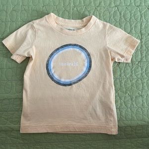 💙Hurley Boys T-Shirt Light Yellow w/Black, Blue & White Circle w/Logo Size 3-T